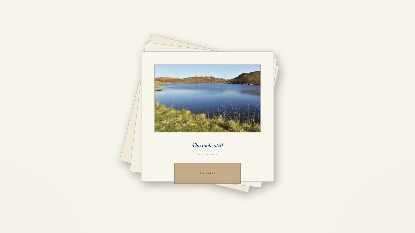 Island greetings cards, pack of six